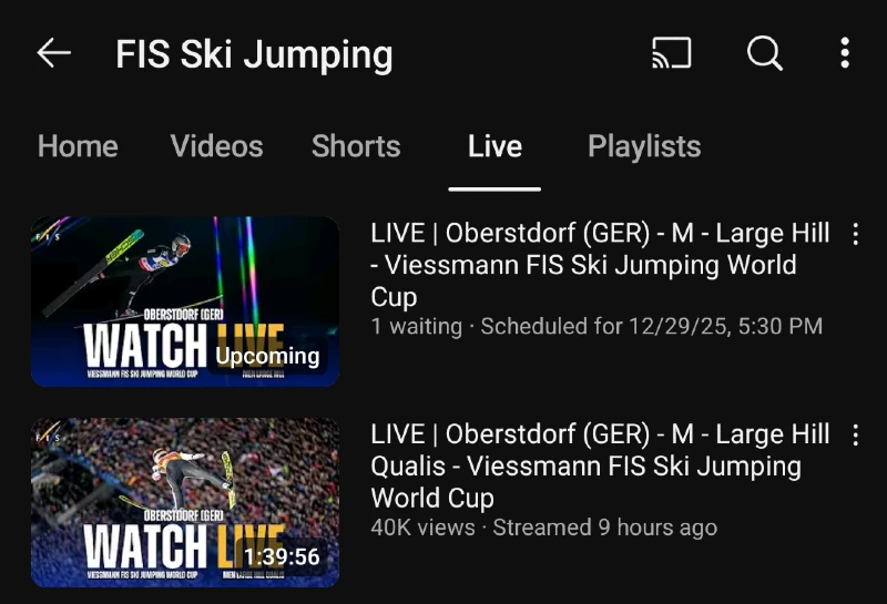 Mäkiviikko Oberstdorf Saksa - Mäkihypyn maailmancup live streamien aikataulu