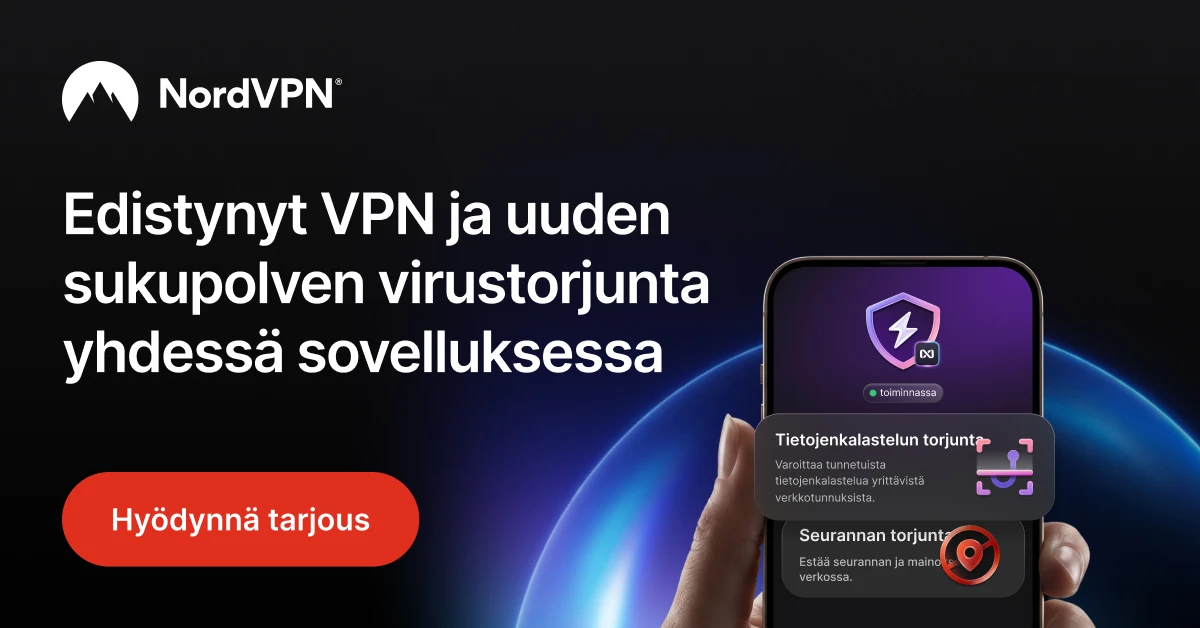 NordVPN VPN ja virustorjunta tarjous