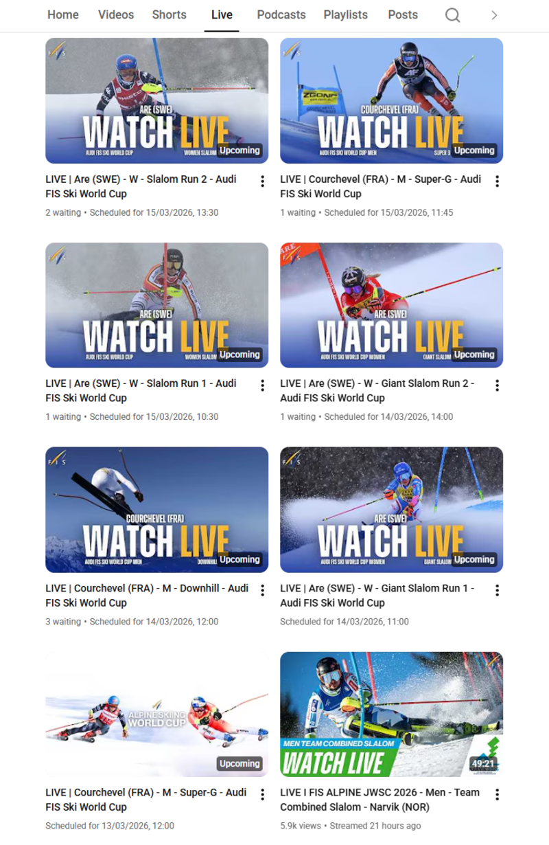 Courchevel Ranska - Alppihiihdon maailman cup live streamien aikataulu